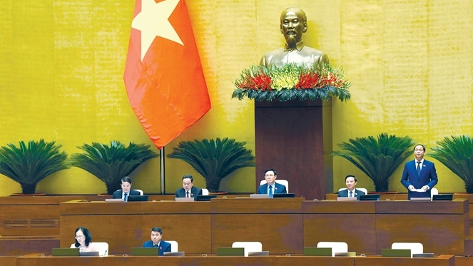 Phó Chủ tịch Quốc hội Trần Quang Phương phát biểu tại phiên giám sát tối cao	Ảnh: Quang Khánh